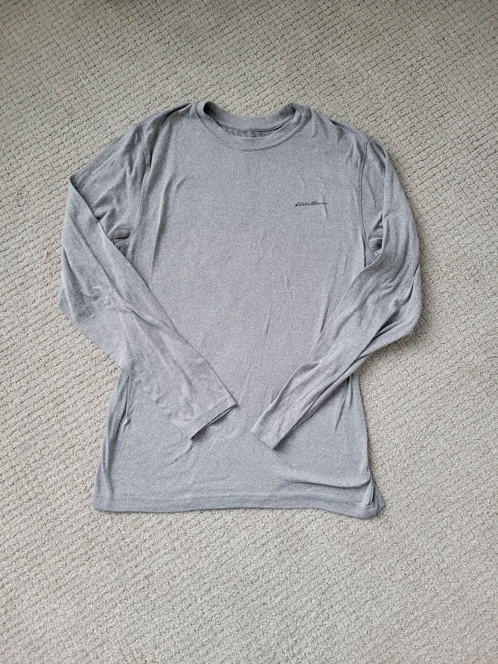 Eddie Bauer Light Gray Long Sleeve Performance Tee Large